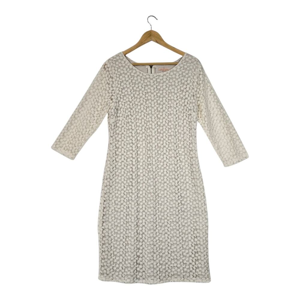 Gibson Latimer Ivory Lace Dress 14 Bridal Shower Rehearsal Dinner Romantic